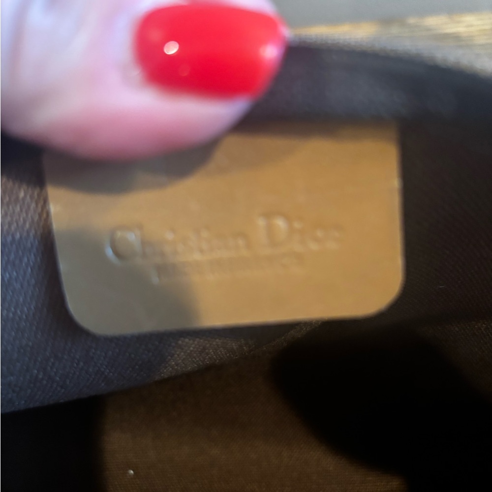 CHRISTIAN DIOR Vintage Honeycomb Canvas Clutch Bag - Picture 9 of 10